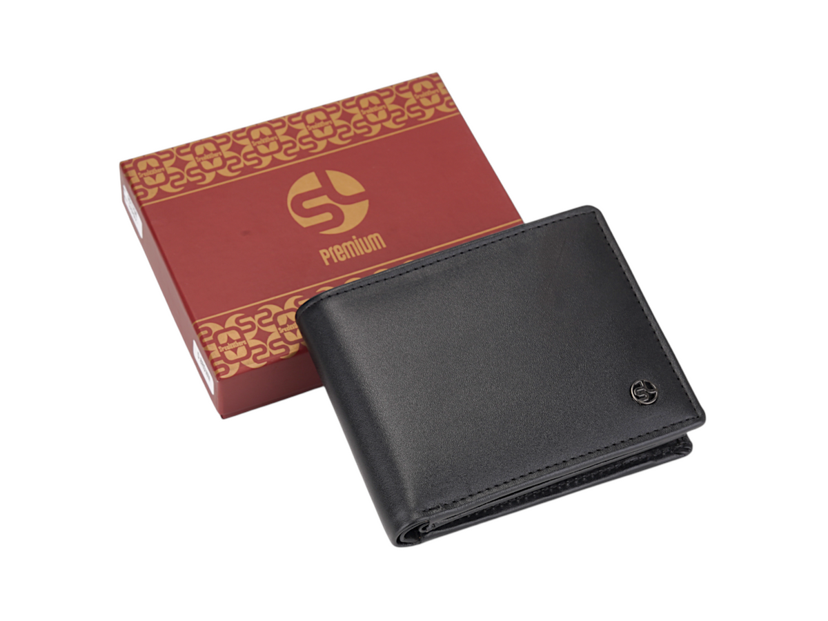 PREMIUM MENS LEATHER WALLET 913916 (BLACK) – SREELEATHERS