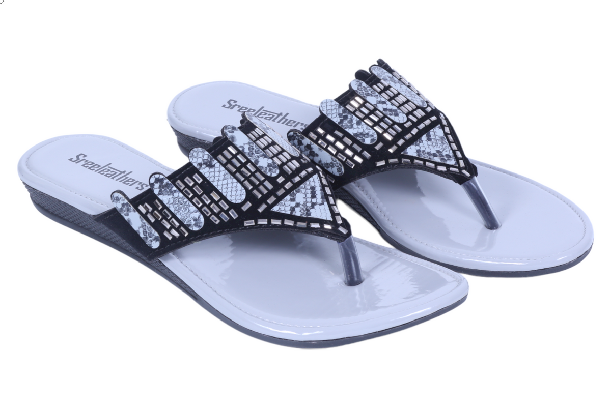 FANCY FLAT CHAPPAL 42283 â SREELEATHERS