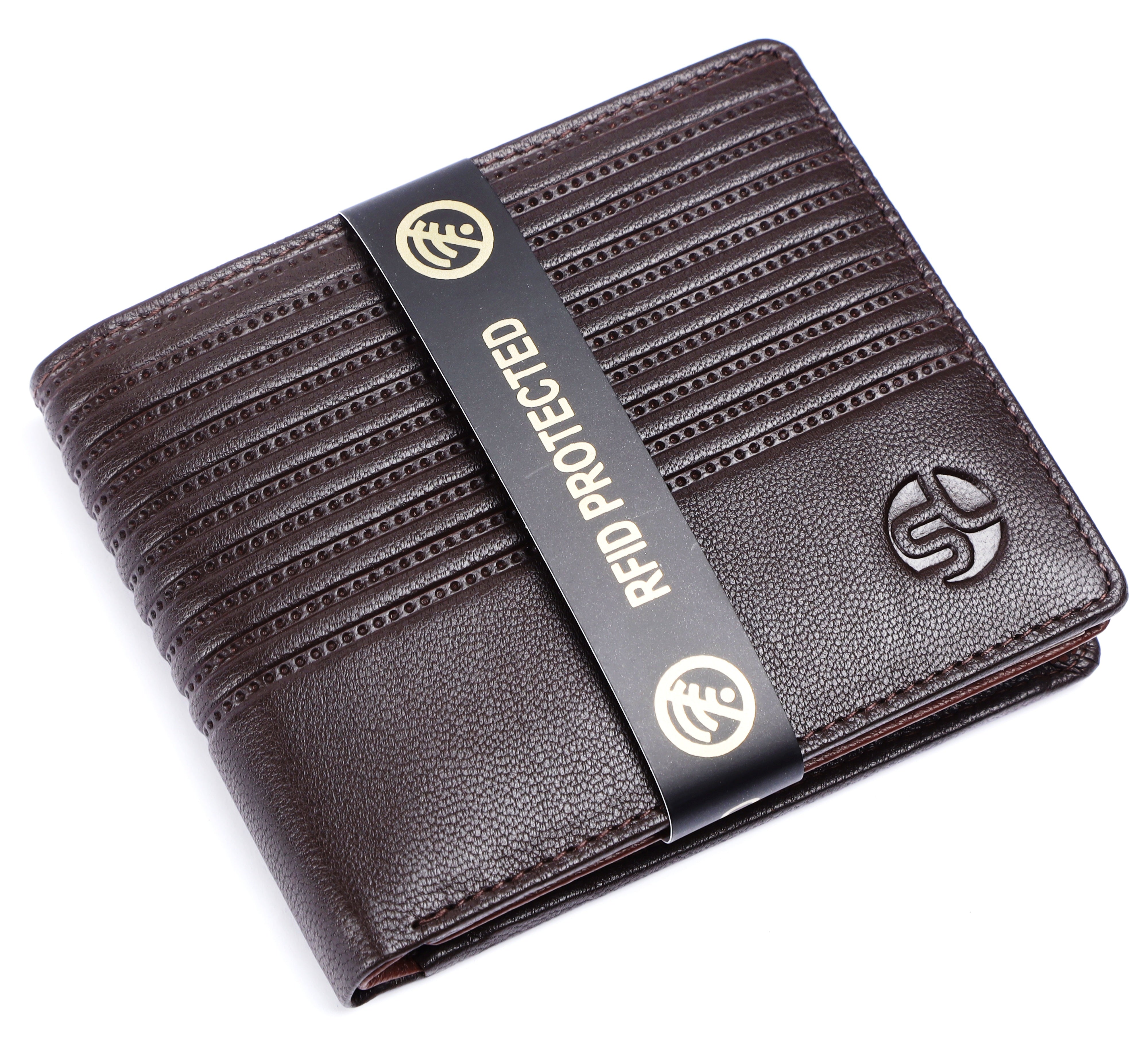 MENS LEATHER WALLET (RFID) 93701 (BROWN