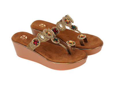 Ladies Stylish Premium Fancy Heel Chappal 71402