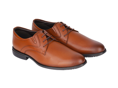 Men’s Formal Tan Lace-Up Leather Shoe – Classic Office & Business Wear 45874