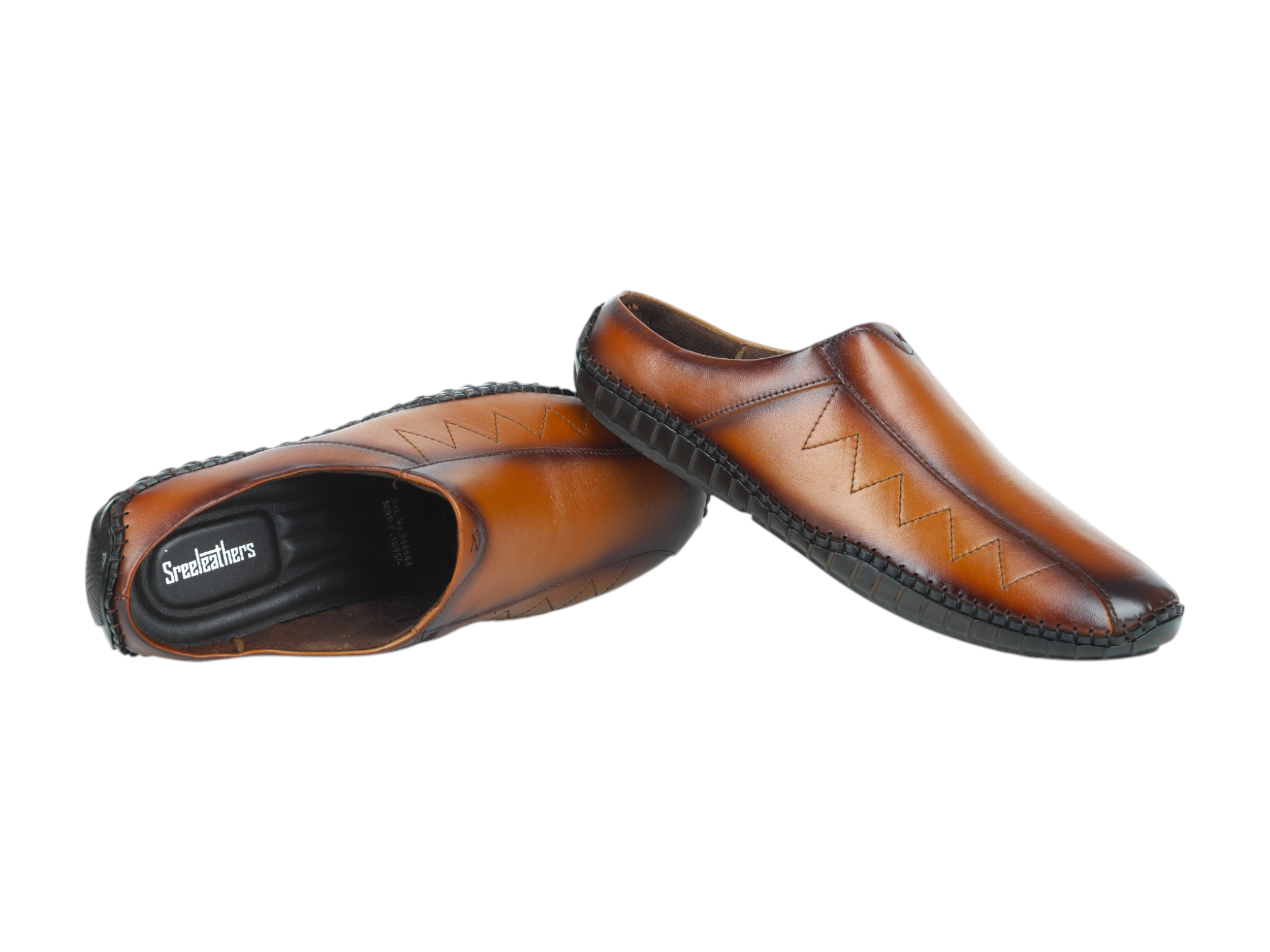 Mens leather half shoe 996564 – SREELEATHERS - Main Image