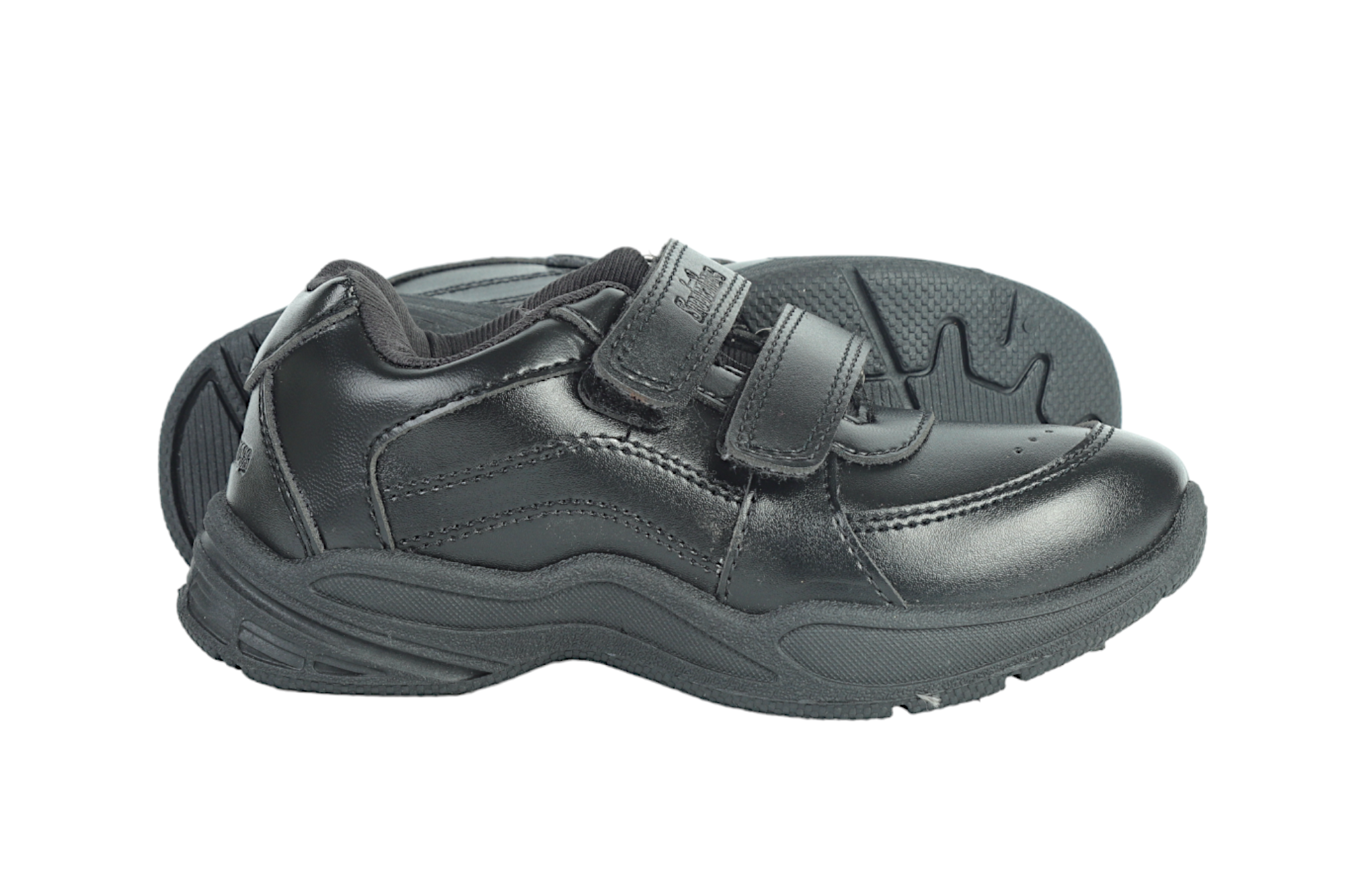 Black Velcro School Shoes for Kids 57002 (10 to 12 Yrs)