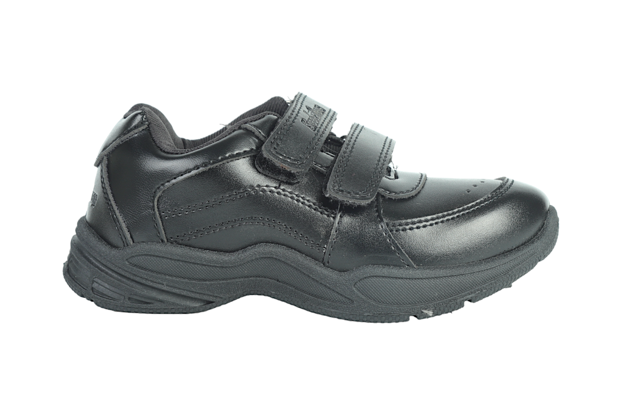 Black Velcro School Shoes for Kids 57002 (10 to 12 Yrs)