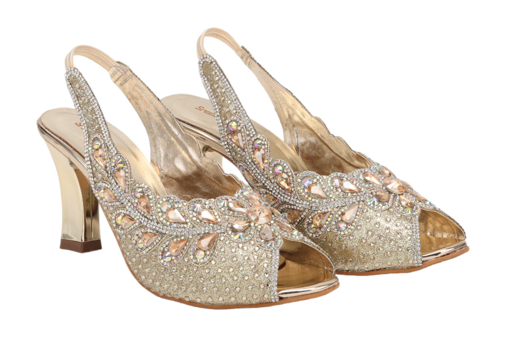 Fashion Rhinestone Sandals Women Shoes Fish Mouth Diamond Summer Elegant  Thick High Heels Female Sandals Medium Heel | Lazada