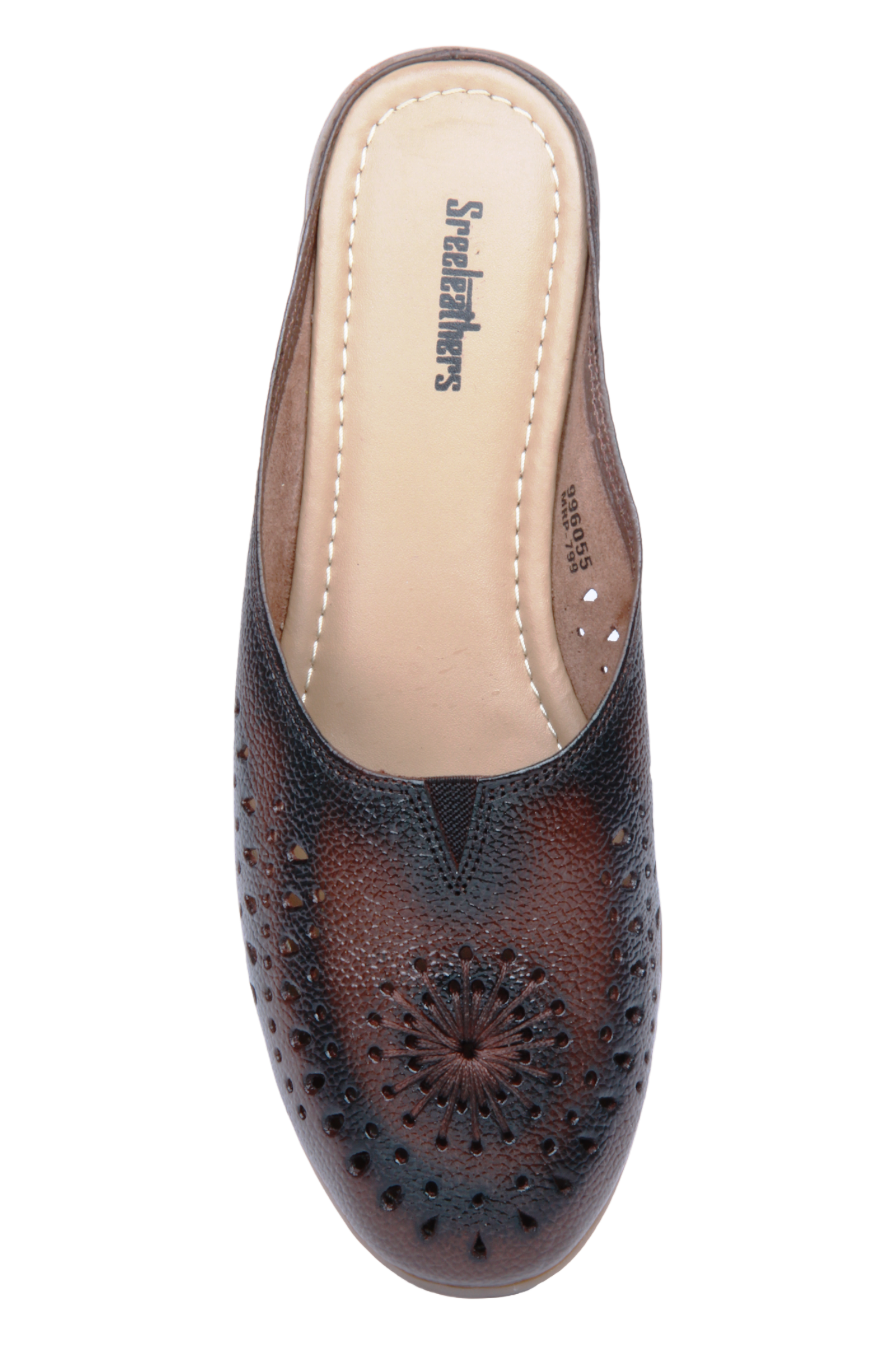 Ladies Leather flat Mules Cut 996055 SREELEATHERS