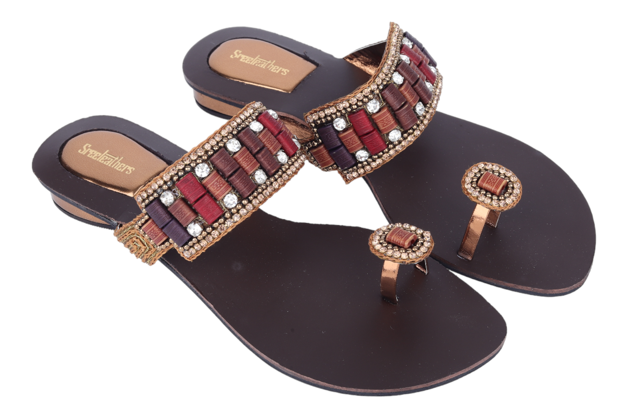 Ladies flat 2025 chappal design