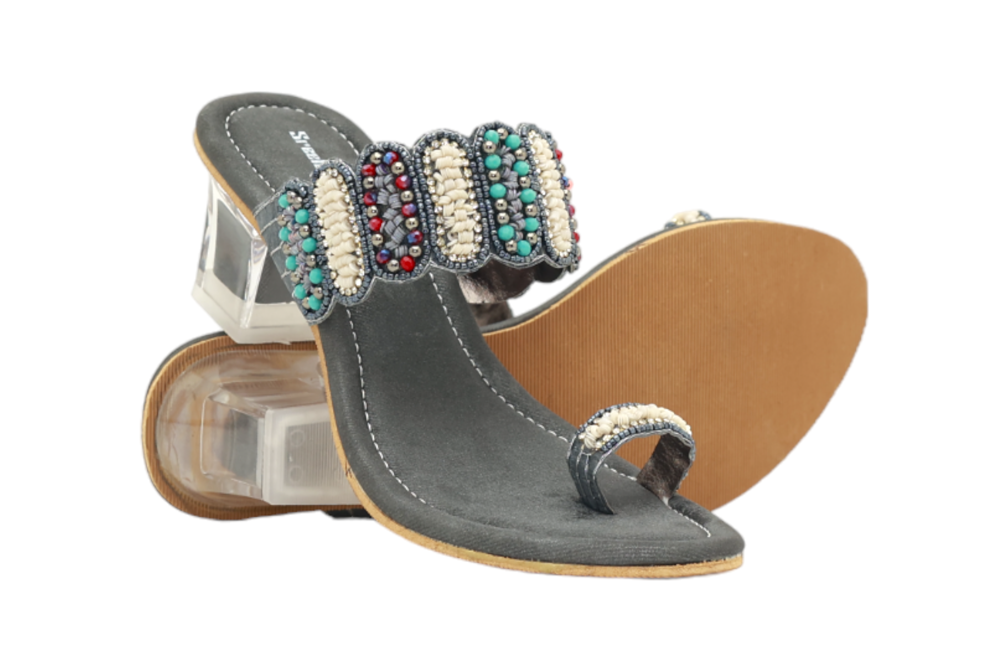 FANCY HEEL CHAPPAL 41038 â SREELEATHERS