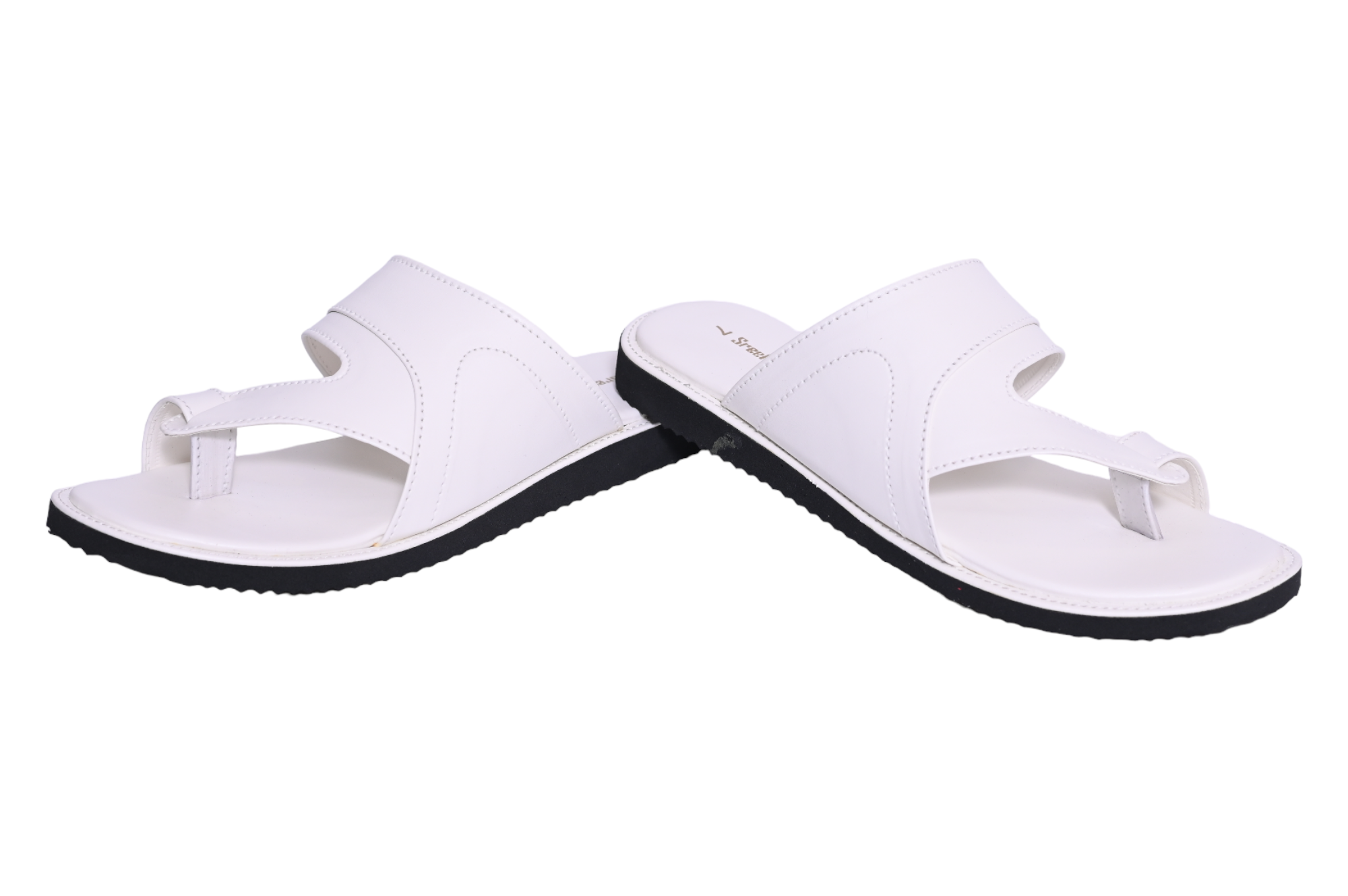 Mens White Chappal 28186 – SREELEATHERS