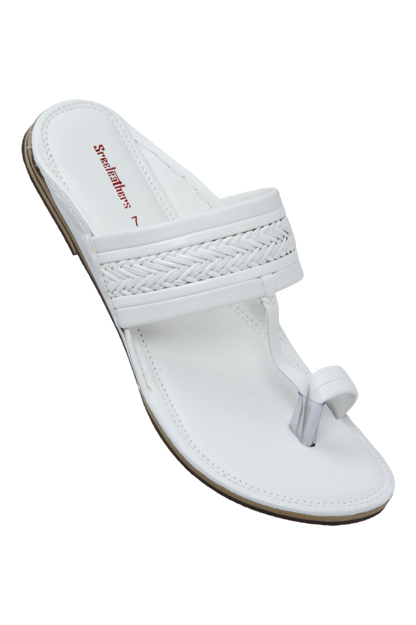 White 2025 colour chappal