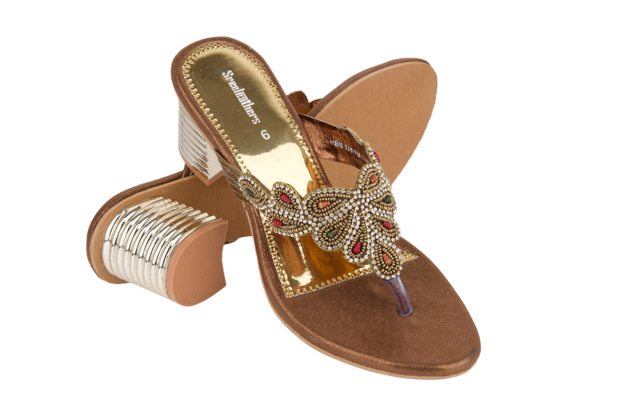 Ladies fancy heel chappal 91413 – SREELEATHERS