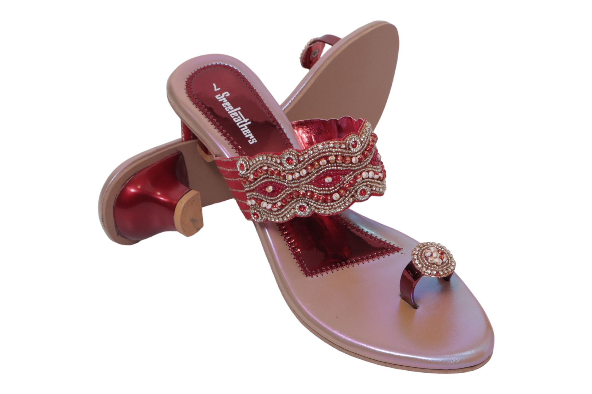 Buy Shoetopia Women Solid Red Heels Online