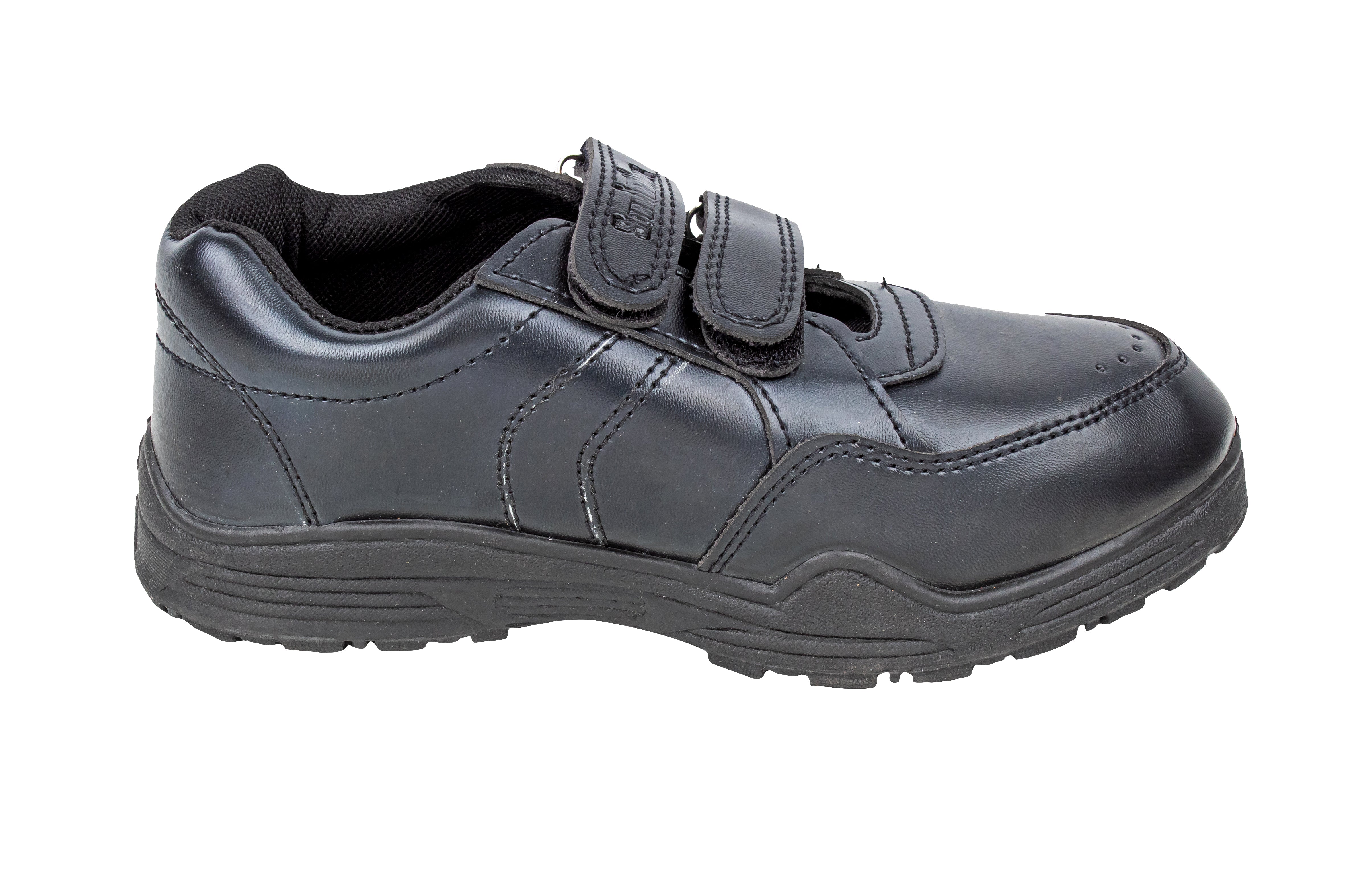Black Velcro School Shoes 54803 (9 to 13 Yrs) – SREELEATHERS