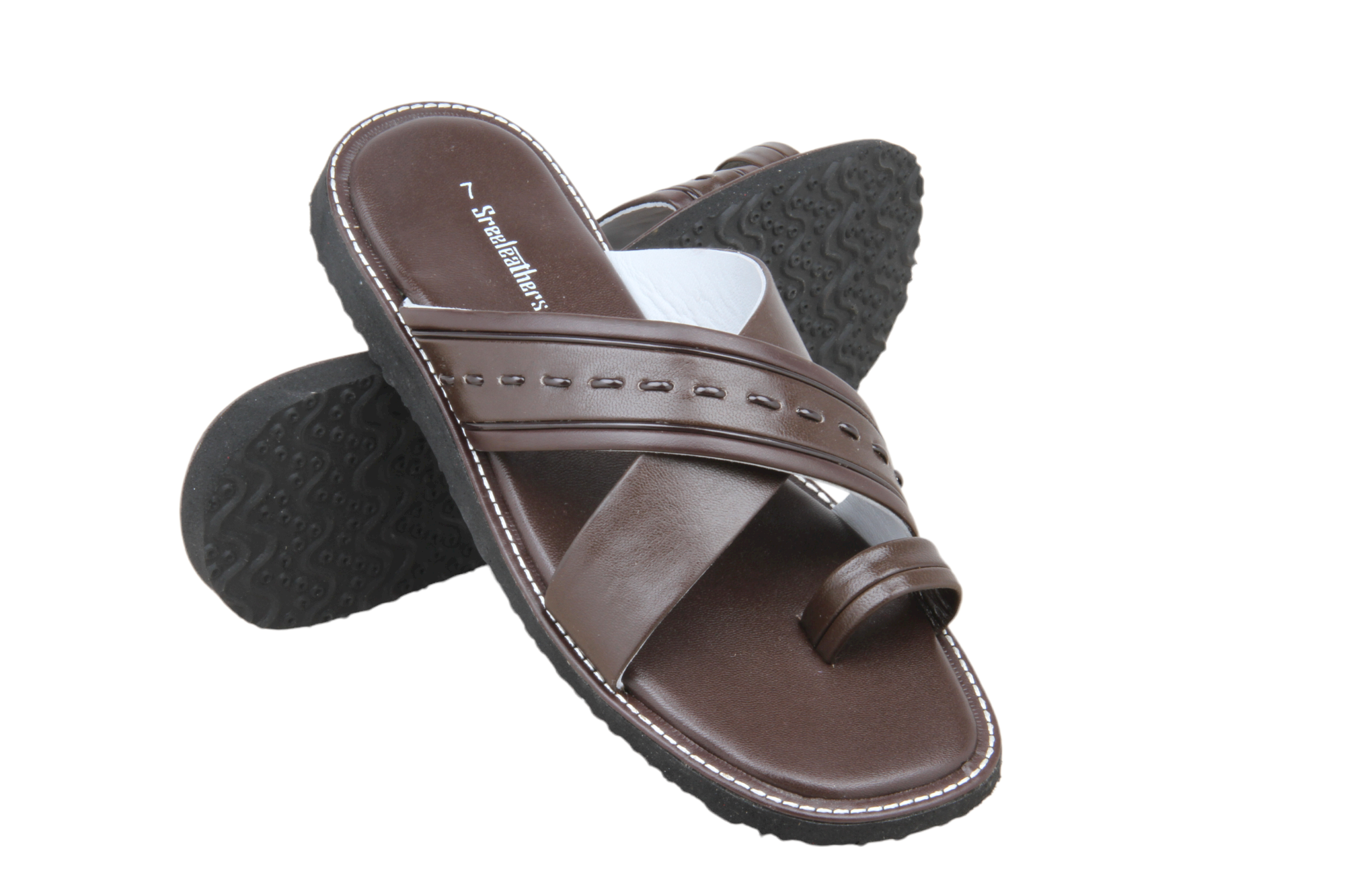 Mens leather Chappal 43410 SREELEATHERS