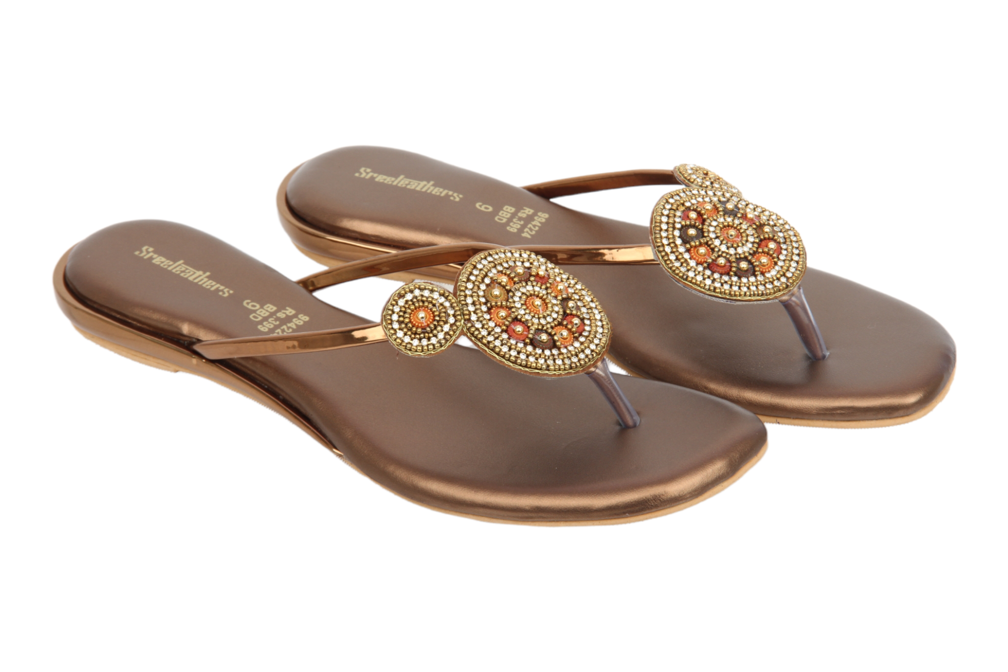 Ladies flat hot sale chappal fancy