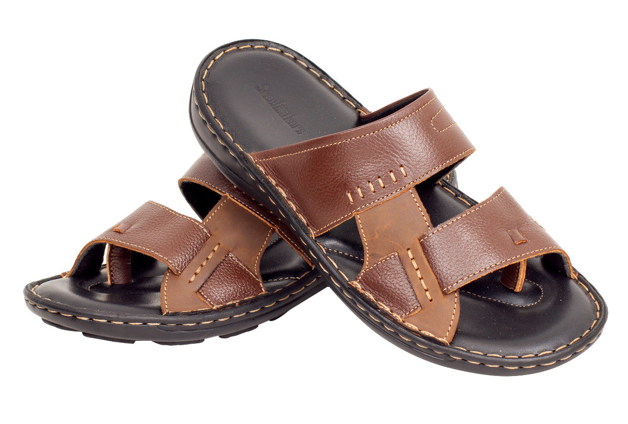 Gents leather chappal 91858 â SREELEATHERS